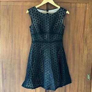 Black eyelet dress